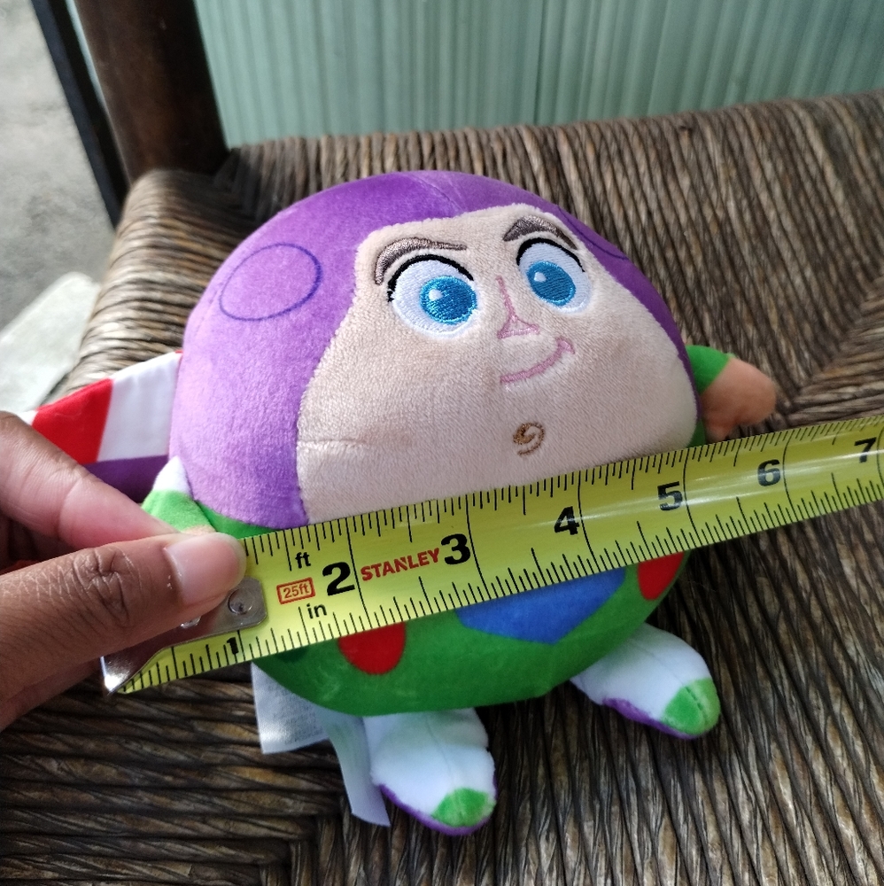 Γ·Cuddle Pal Toy Story Round Huggable Buzz Lightyear 6" Plush Baby Rattle Lovey - Picture 13 of 15